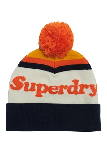 Superdry Damen Beaniemütze mit klassischem Logo Herbstliches Flammengelb 1SIZE von Superdry