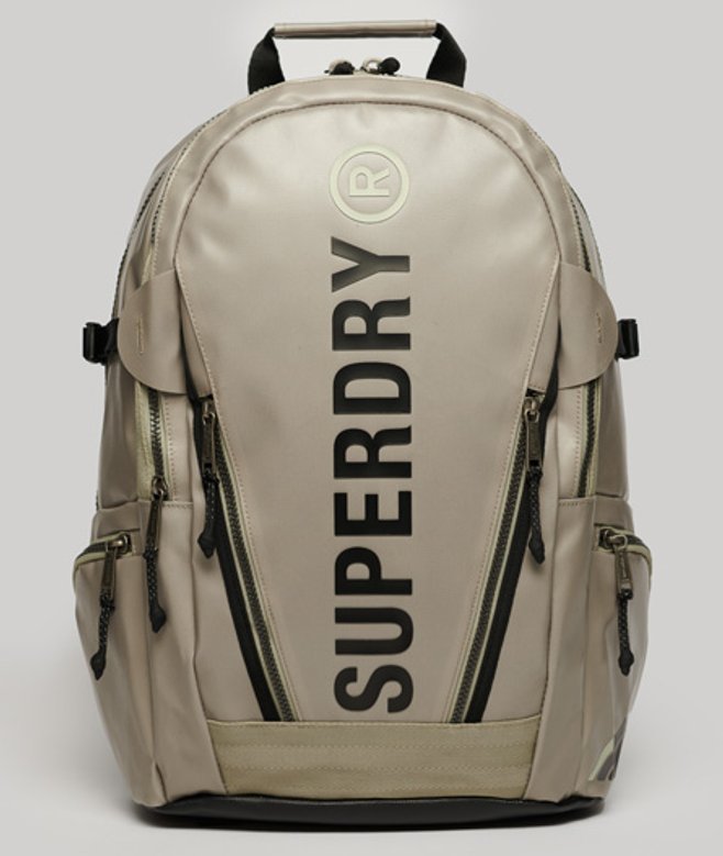 Superdry Damen Beige Tarp Rucksack Logo Druck, Größe: Einheitsgröße - Größe: Einheitsgröße von Superdry