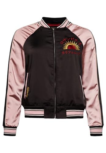 Superdry Damen Bestickte Sukajan Bomberjacke Schwarz 40 von Superdry