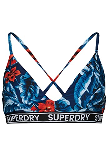 Superdry Damen Bikini Schwimmanzug, Indo Leaf Blue, 44 von Superdry