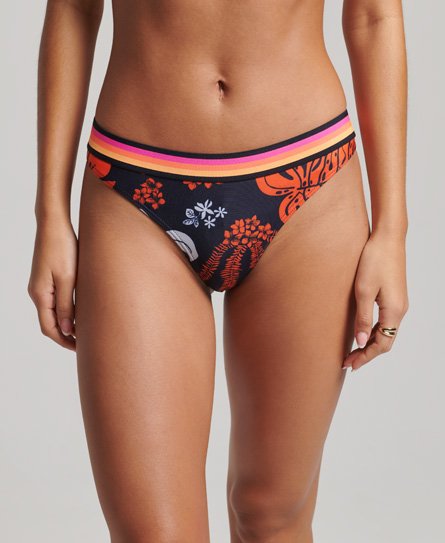 Superdry Damen Bikinihöschen aus Recyceltem Material mit Vintage Logo Bunt - Größe: 36 von Superdry