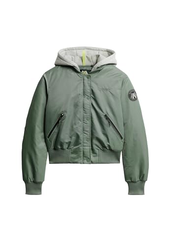 Superdry Damen Bomberjacke mit Kapuze Lorbeer Kaki 42 Superdry Damen Bomberjacke mit Kapuze Lorbeer Kaki 42 von Superdry