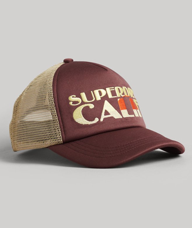 Superdry Damen Braun Vintage Trucker Cap, Größe: Einheitsgröße - Größe: One Größe von Superdry