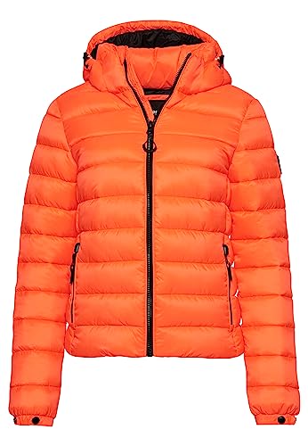 Superdry Damen CLASSIC FUJI PUFFER JACKET A4 – gepolstert, Hyper Fire Coral, von Superdry