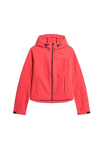 Superdry Damen CODE TREKKER Softshell-Kapuzenjacke Aktiv Pink 42 von Superdry