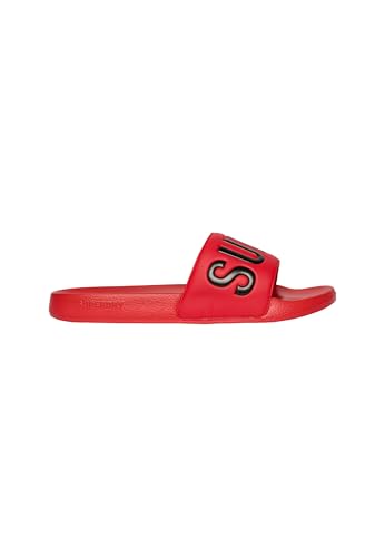 Superdry Damen CORE Graphic Pool Slide Sandal, Drop Kick Red, 44 EU von Superdry