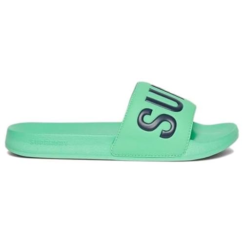 Superdry Damen CORE Graphic Pool Slide Sandal, Spring Bud Green, 40 EU von Superdry