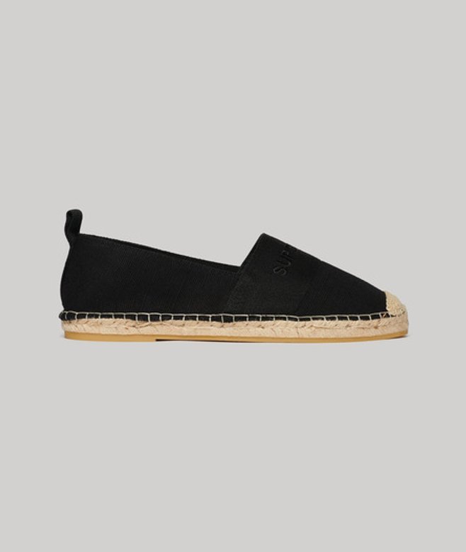 Superdry Damen Canvas-espadrilles Schwarz - Größe: 38 von Superdry