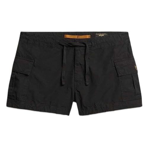 Superdry Damen Cargo Hot Shorts Schwarz 42 von Superdry