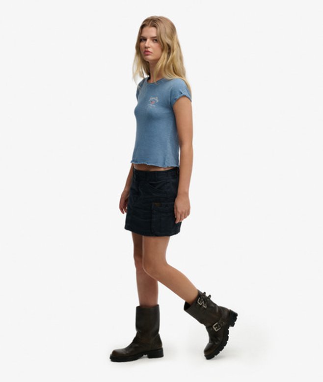 Superdry Damen Cargo Minirock Navy - Größe: 40 von Superdry