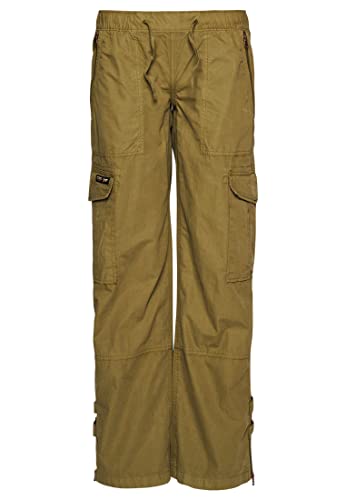 Superdry Damen Cargohose Hose, Trekking Olive, 34 von Superdry