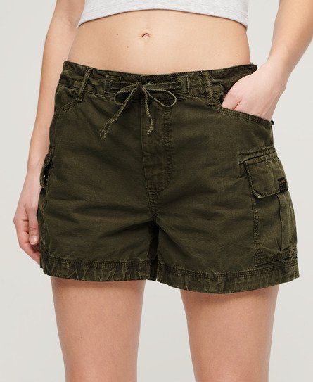 Superdry Damen Cargoshorts Grün - Größe: 36 von Superdry