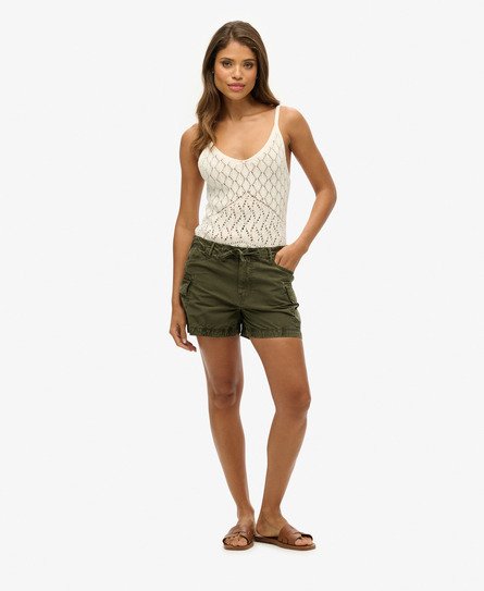 Superdry Damen Cargoshorts Grün - Größe: 38 von Superdry