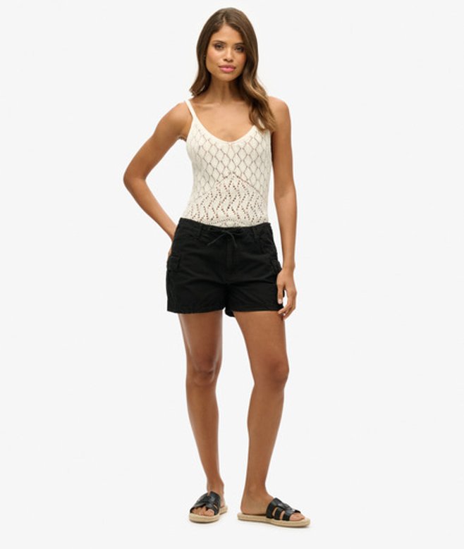 Superdry Damen Cargoshorts Schwarz - Größe: 44 von Superdry