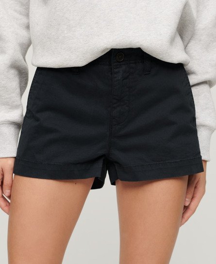 Superdry Women's Chino Hot Shorts Marineblau - Größe: 36 von Superdry