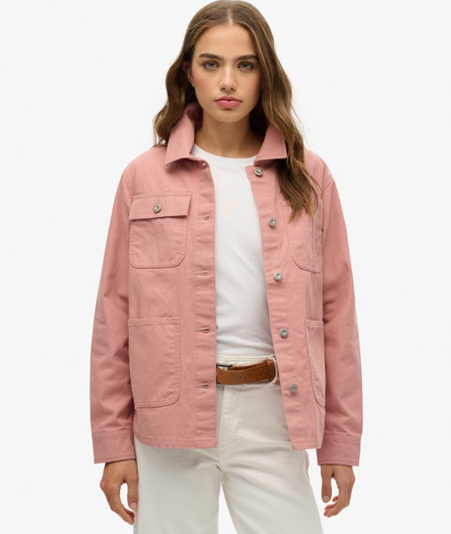 Superdry Women's Chore Jacke Pink - Größe: 38 von Superdry