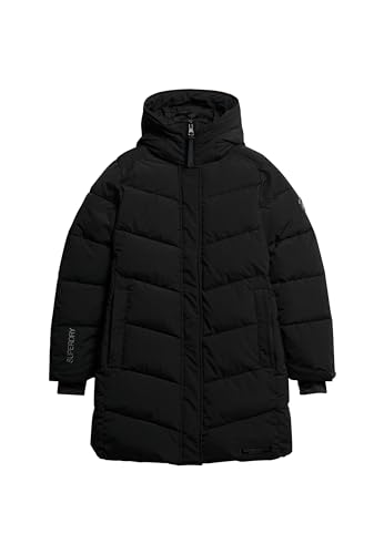 Superdry Damen City Chevron Parka A4-gepolstert, Schwarz, 36 EU von Superdry