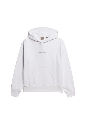 Superdry Damen City Hoodie mit lockerer Passform und Core-Logo Brillant Weiß 36 von Superdry