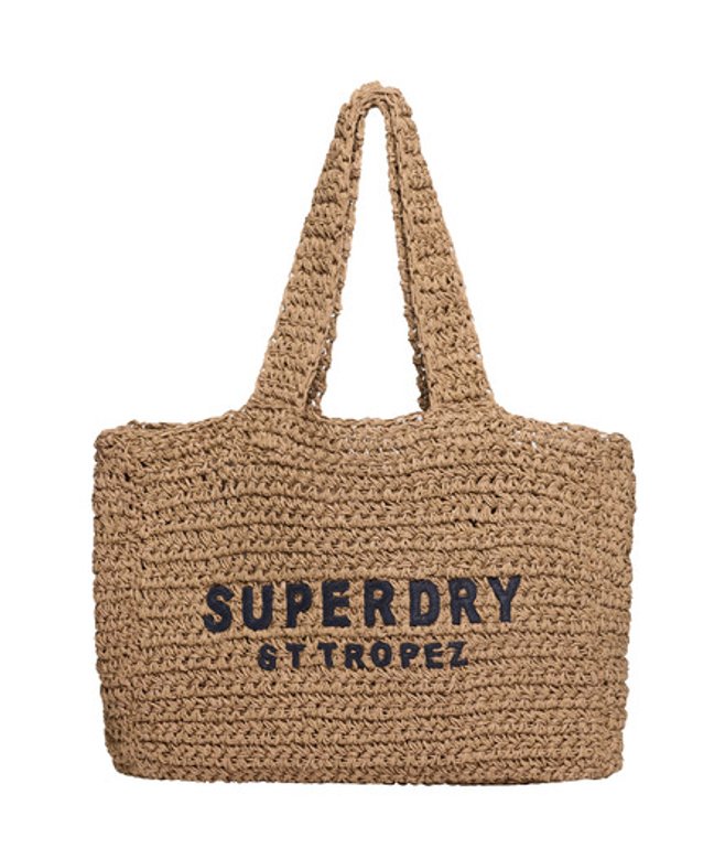 Superdry Damen City Tragetasche in Häkeloptik Brown - Größe: 1Größe von Superdry