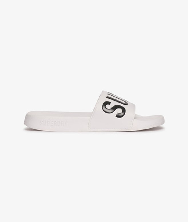 Superdry Damen Code Core Badesandalen Weiß - Größe: L von Superdry
