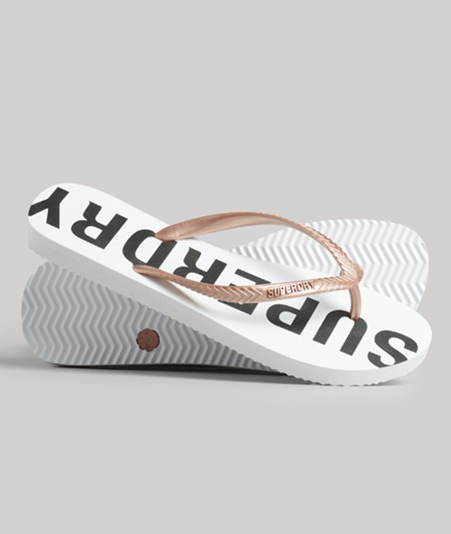 Superdry Damen Code Core Sport Flip-flops Weiß - Größe: L von Superdry