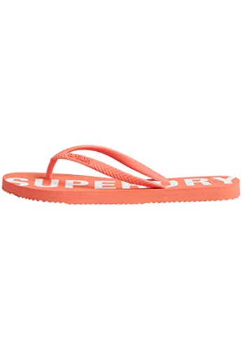 Superdry Damen Code Essential FLIP Flop Flipflop, Hyper Fire Coral, Medium von Superdry