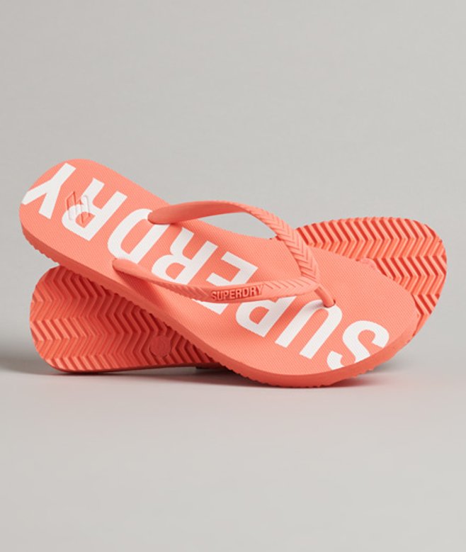 Superdry Damen Code Essential Flip-flops Koralle - Größe: L von Superdry