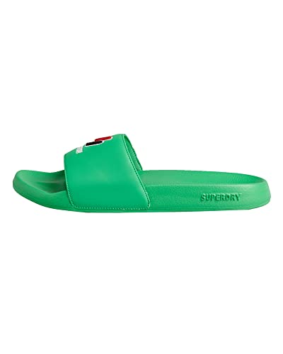 Superdry Damen Code Essential Pool Slide Schiebe-Sandalen, Bright Green, Medium von Superdry