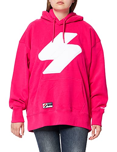 Superdry Damen Code Logo Che OS Hood Hooded Sweatshirt, Hot Pink, M von Superdry