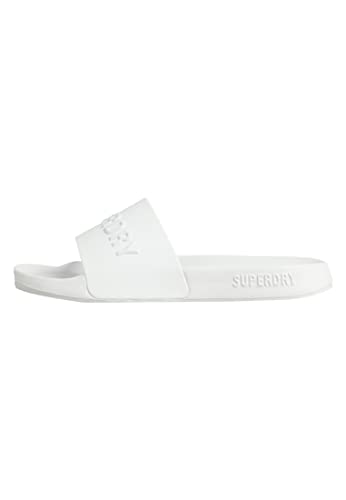 Superdry Damen Code Logo VEGAN Pool Slide Kapuzenpullover, Optic, L von Superdry