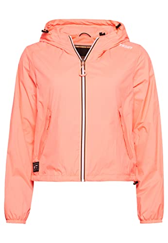 Superdry Damen Leichte Code Standard Logo Jacke Pastelline Korallrot Rastergitter 36 von Superdry