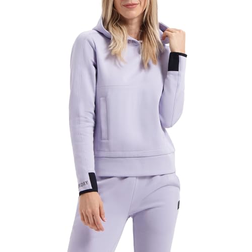 Superdry Damen Code TECH Relaxed Hood Kapuzenpullover, Cosmic Sky Purple, von Superdry