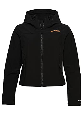 Superdry Damen CODE TREKKER Softshell-Kapuzenjacke Schwarz 34 von Superdry