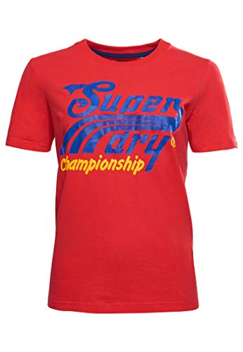 Superdry Damen Collegiate Cali State T-Shirt Drop Kick Rot 38 von Superdry