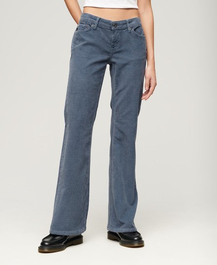 Superdry Damen Cord-Jeans mit Niedriger Leibhöhe und Ausgestelltem Bein Keine - Größe: 26/32 von Superdry