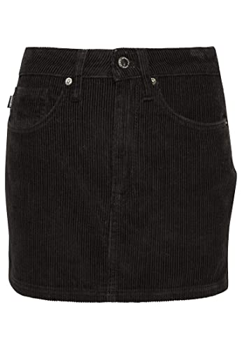 Superdry Damen Cord-Minirock Bison Schwarz 40 von Superdry