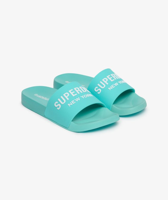 Superdry Damen Core Badesandalen mit Farbverlauf Blue - Größe: 3-4 von Superdry
