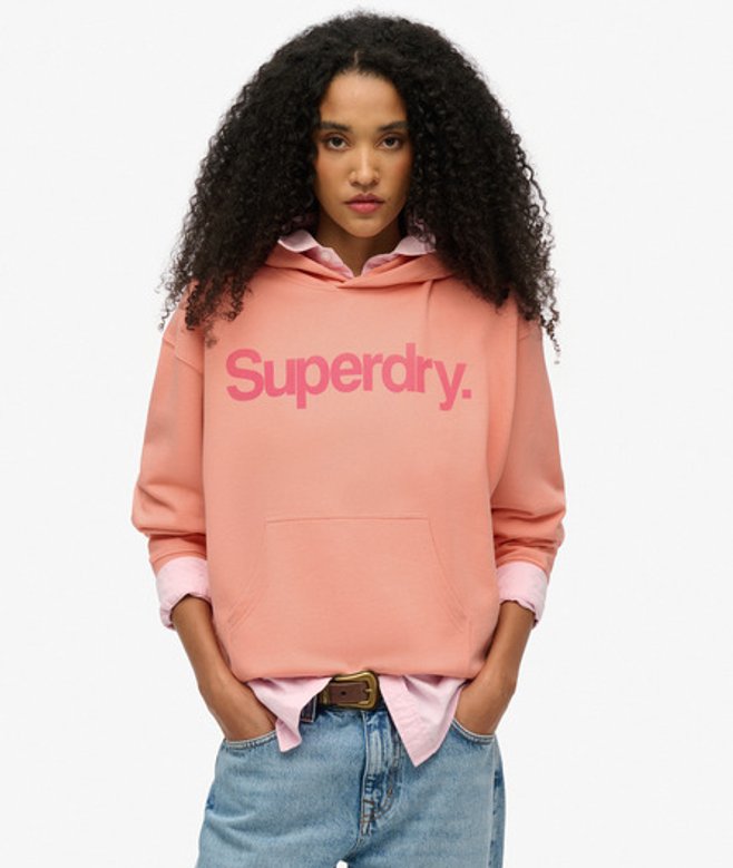 Superdry Damen Core City Hoodie mit Logo Koralle - Größe: 36 Superdry Damen Core City Hoodie mit Logo Koralle - Größe: 36 von Superdry