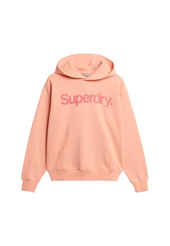 Superdry Damen Core City Hoodie mit Logo Pfirsich Bernsteinpink 44 von Superdry