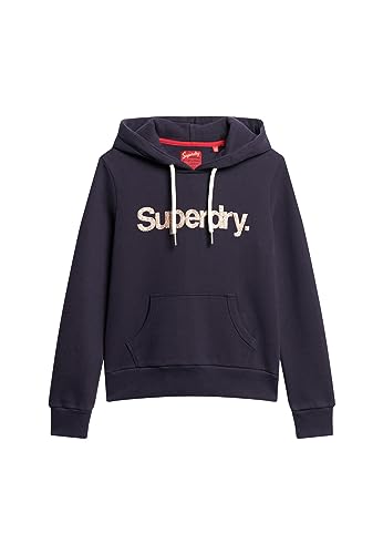 Superdry Damen Hoodie Sweatshirt, Rinse, Marineblau, 36 von Superdry