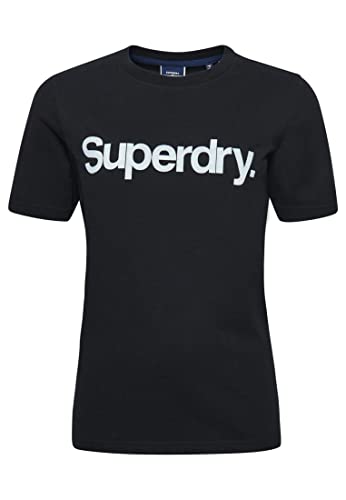 Superdry Damen Core Logo T-Shirt aus Bio-Baumwolle Schwarz 38 von Superdry