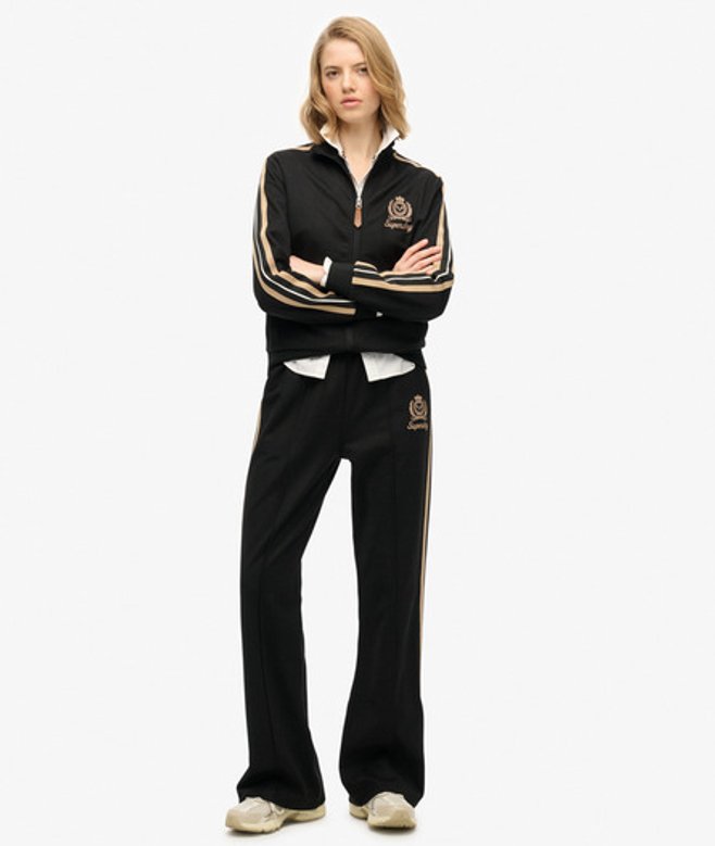 Superdry Damen Country Club Jogginghose Black - Größe: 44 von Superdry