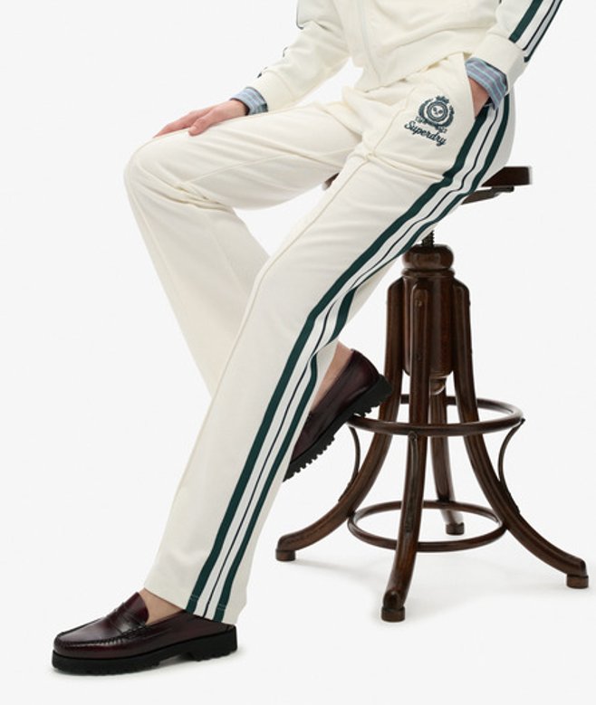 Superdry Damen Country Club Jogginghose White - Größe: 40 von Superdry