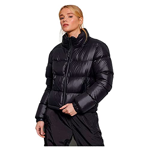 Superdry Damen Luxe Alpine Daunenjacke mit Wattierung Schwarz 44 von Superdry