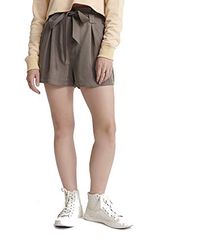 Superdry Damen Desert Paper Bag Shorts, Braun (Bungee Cord GS0), 42 von Superdry