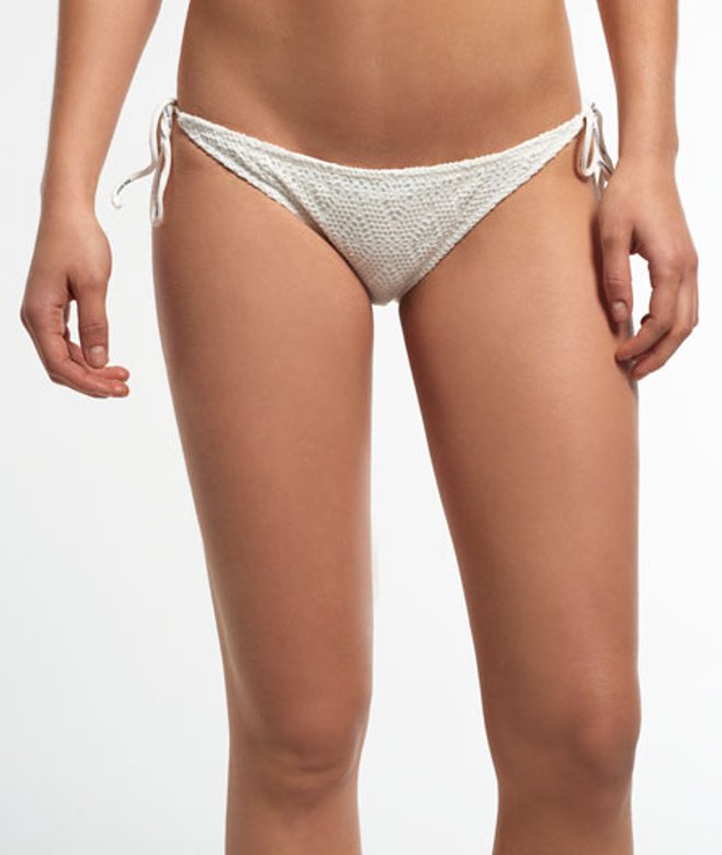 Superdry Damen Diamond Lace Bikinihöschen Creme - Größe: L von Superdry