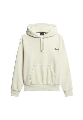 Superdry Damen Drop Needle Velour Boxy Hood Kapuzenpullover, Off White, 38 von Superdry