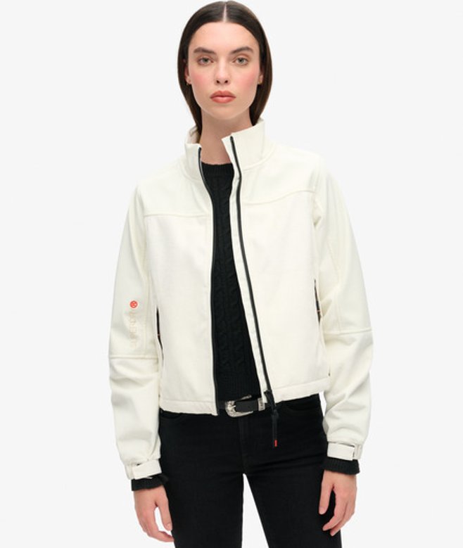 Superdry Damen Drop Needle Velours-trekkerjacke Weiß - Größe: 38 Superdry Damen Drop Needle Velours-trekkerjacke Weiß - Größe: 38 von Superdry
