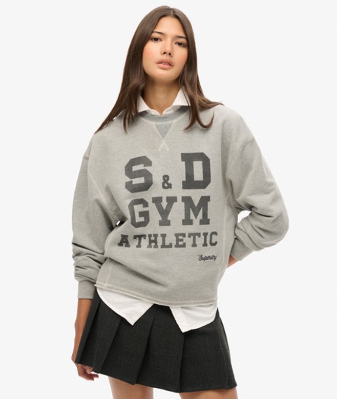 Superdry Damen Dunkelgrau Plissierter Minirock mit Niedriger Leibhöhe, Größe: 44 von Superdry