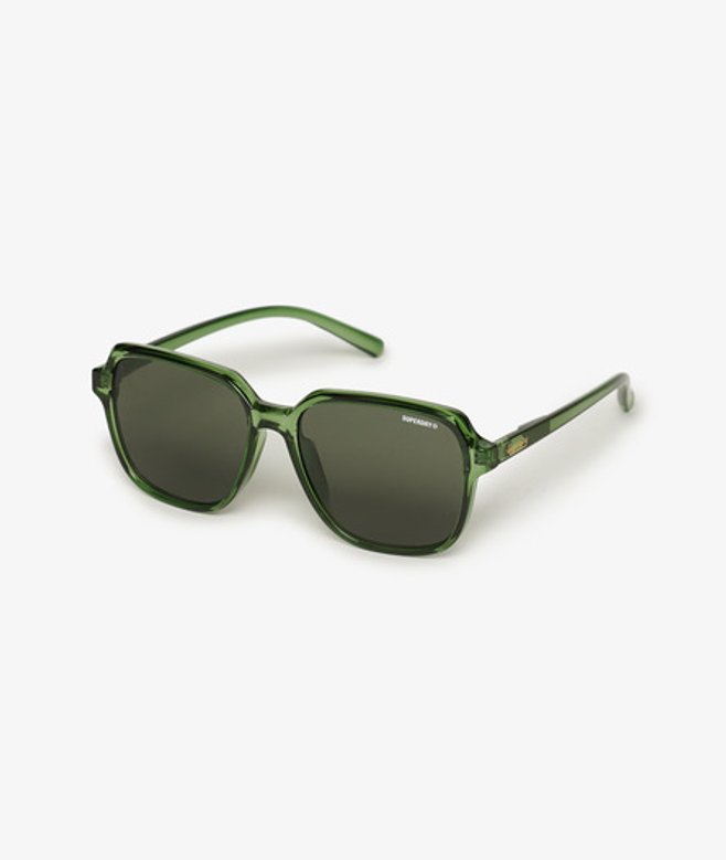 Superdry Damen Eckige OverGröße-sonnenbrille Khaki - Größe: 1Größe von Superdry